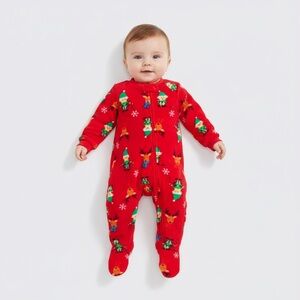 Elf Footed infants Holiday's PJ